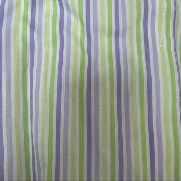 Foxcroft Green and Blue Casual Button Down Shirt with Long Sleeves - Picture 3 of 5